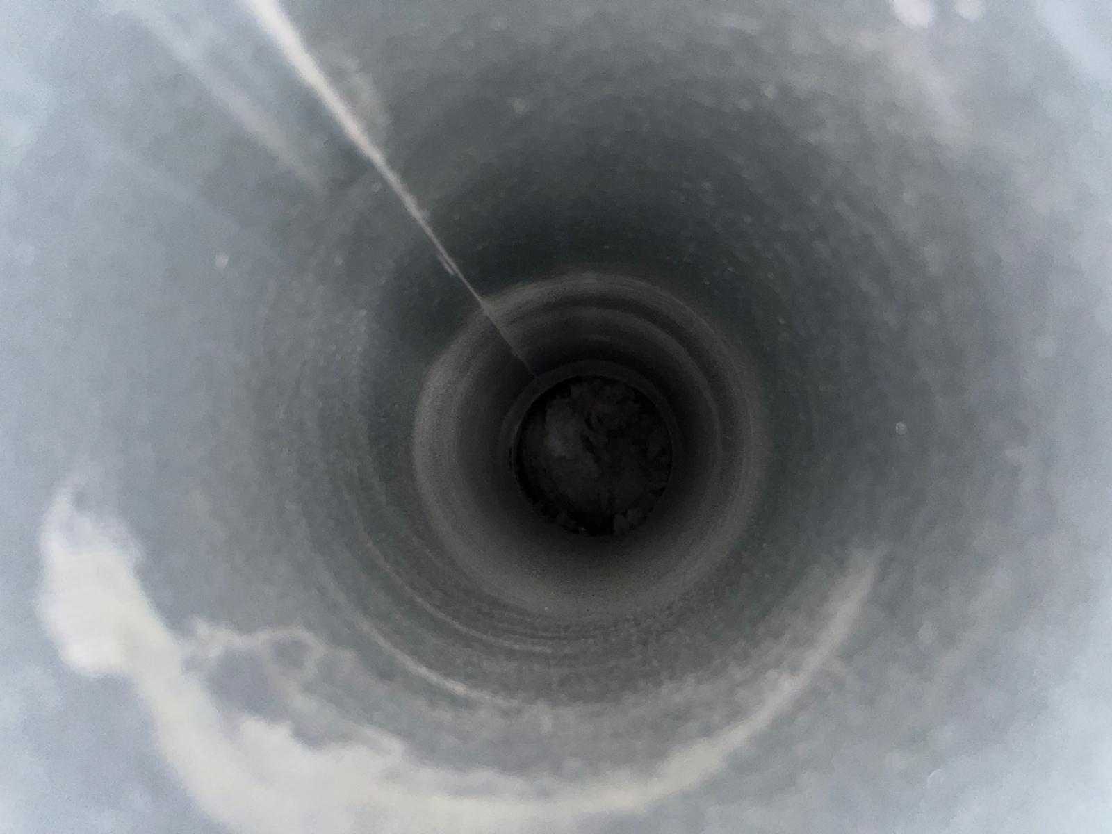 Inside view of a clean air duct tunnel after SunDuct professional cleaning on the Treasure Coast