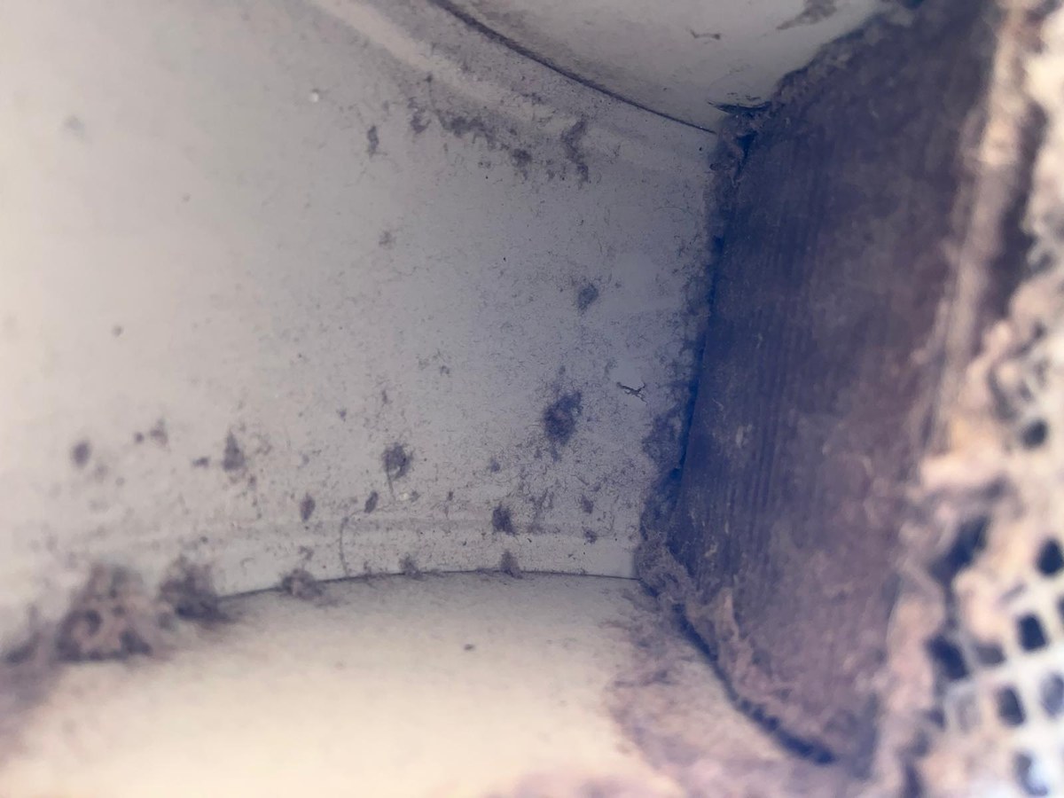 Dusty ductwork in a Fort Pierce home before air duct cleaning