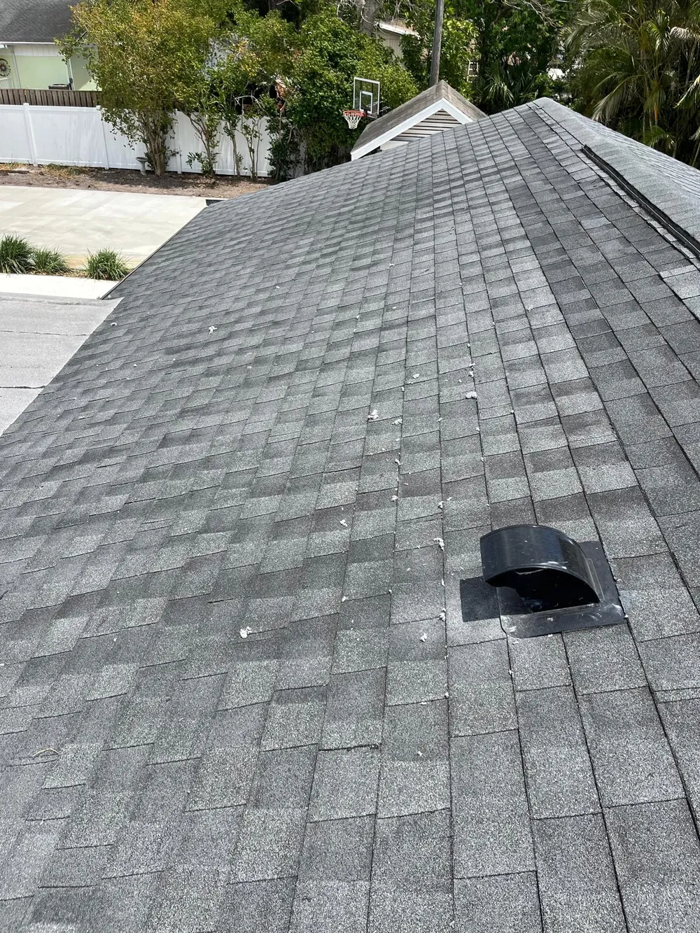 Roof dryer vent cap on a Florida home after professional vent cleaning