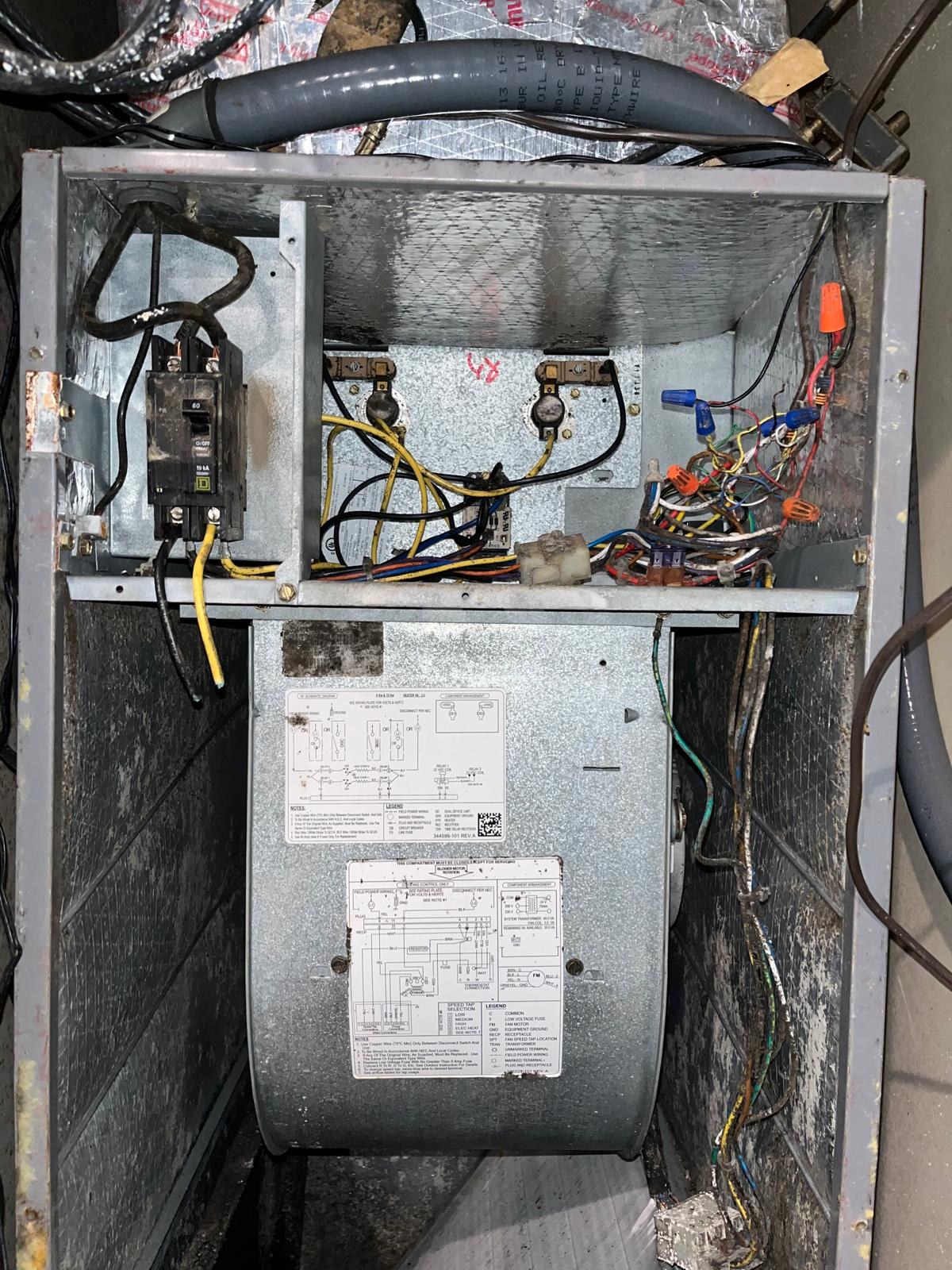 Air handler interior serviced during air duct cleaning in Palm City, FL